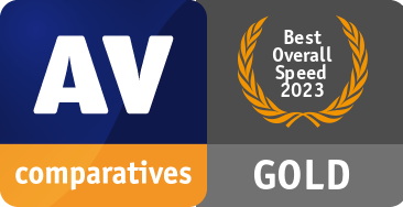 AV-Comparative Best Overall Speed 2023 Gold